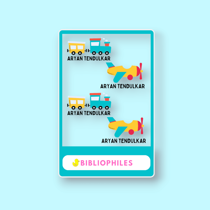 Transparent Labels - Train (Personalised) - Zootii