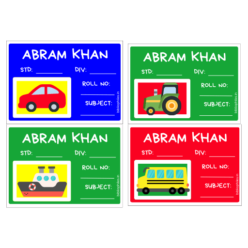 Vehicles Book Labels | Personalised Premium Labels - Zootii
