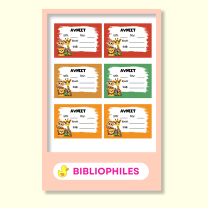 Zootii Book Labels | Personalised Zootii Labels - Zootii