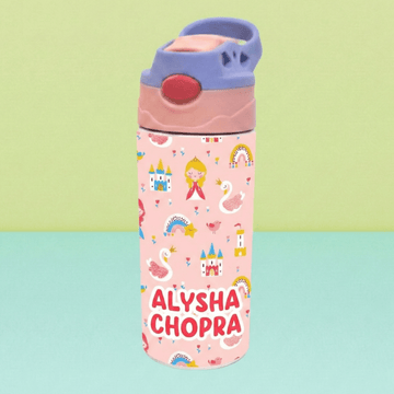 Zootii Personalised Water Bottle (Princess - PinkBlue) - Zootii
