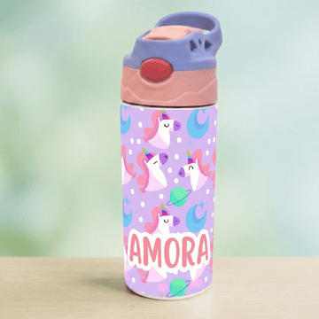 Zootii Personalised Water Bottle (Unicorn - PinkBlue) - Zootii