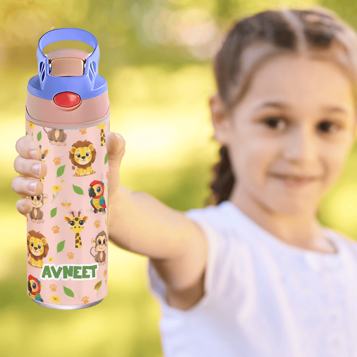 Zootii Personalised Water Bottle (Zootii - Peach) - Zootii